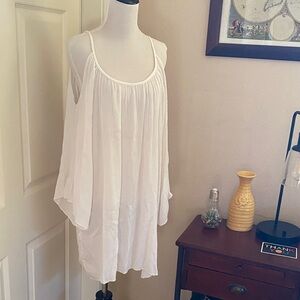 100 percent cotton cold shoulder XL swimsuit cover up or tunic